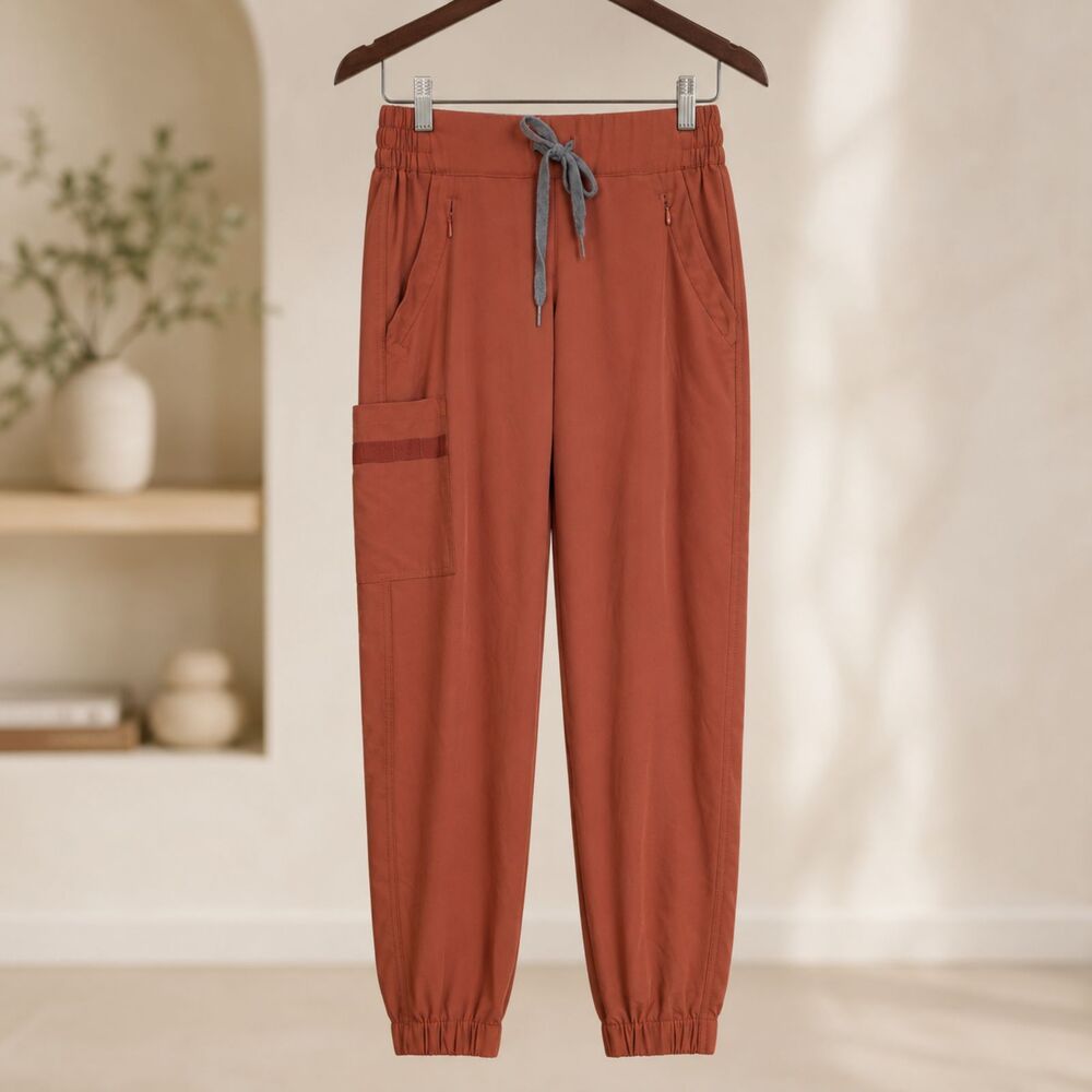 WonderWink RENEW Jogger Scrub Pants Terracotta Orange XS Modern Fit Comfort